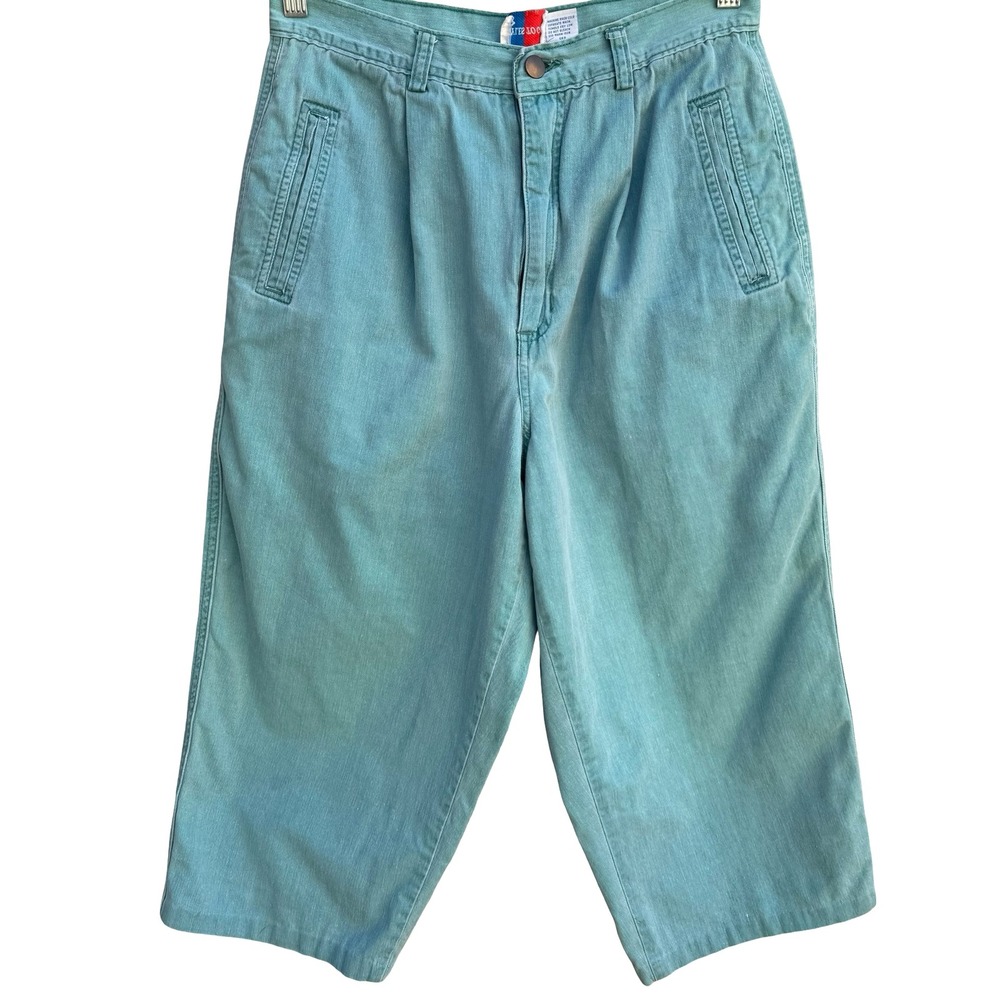 Styles To Go Vintage 90s Granola Girl Indie High‎ Waisted Pleated Capri Pants 14